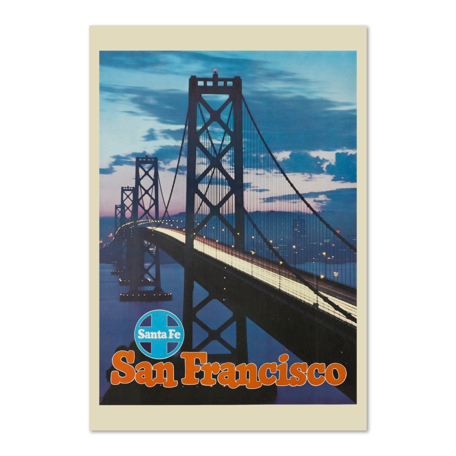 San Francisco Bay Bridge Santa Fe poster print